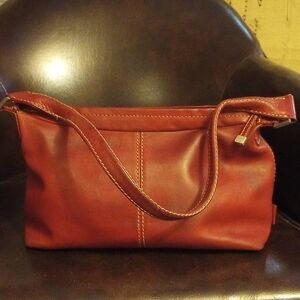 Fossil Burgandy/Wine Super Soft Leather Shoulder Bag.